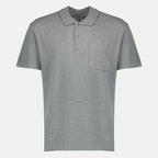 Polo em Piquê de Algodão Cinza