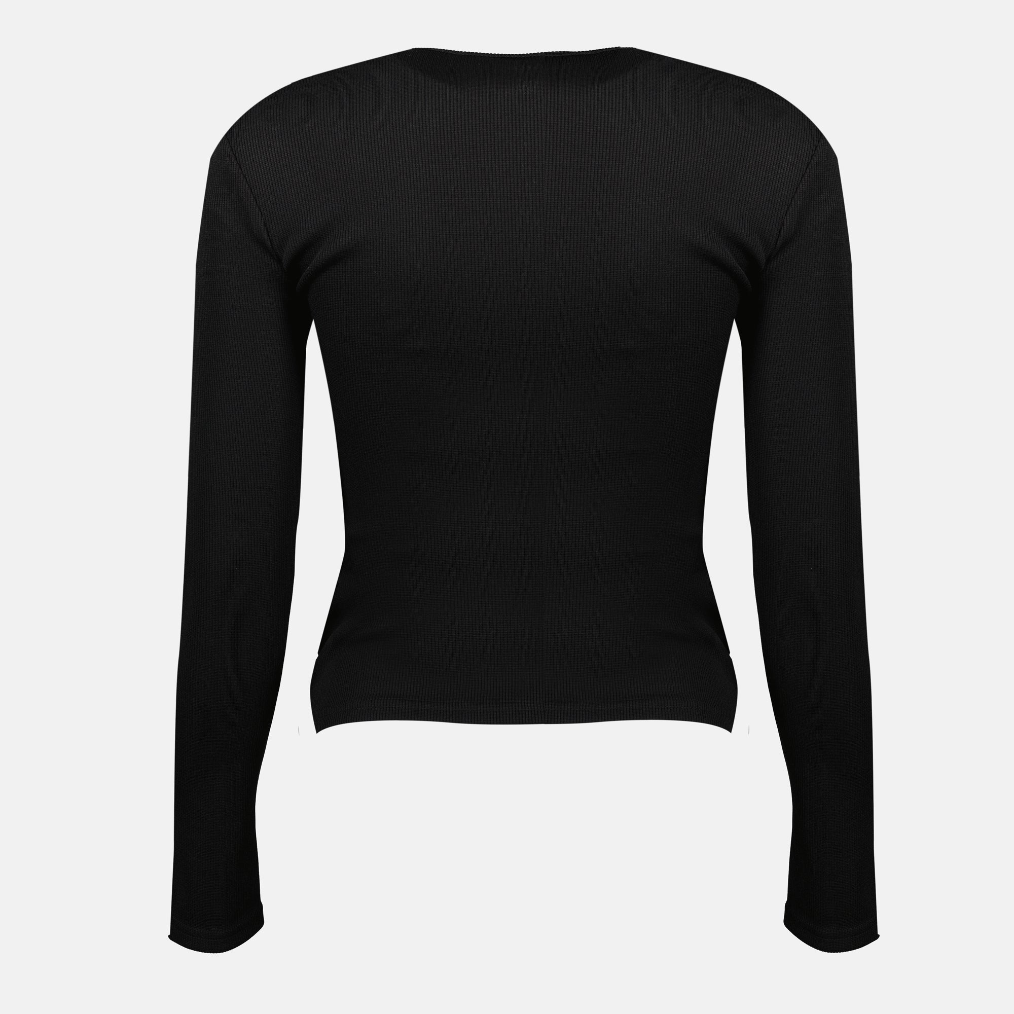 Christopher Esber, black top, long sleeve, autumn winter, slim fit