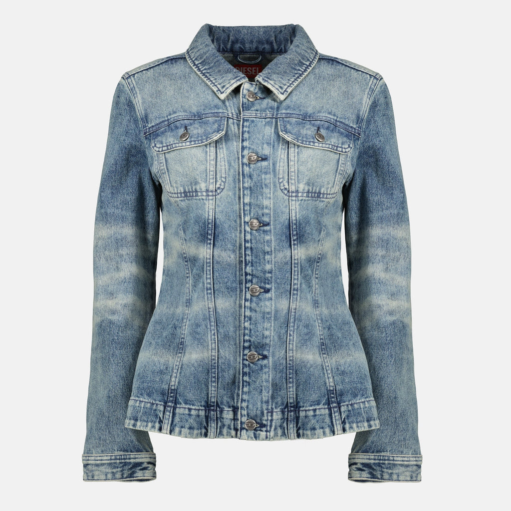 denim shirt, Diesel clothing, Autumn-Winter collection, fitted shirt, women's denim fashion