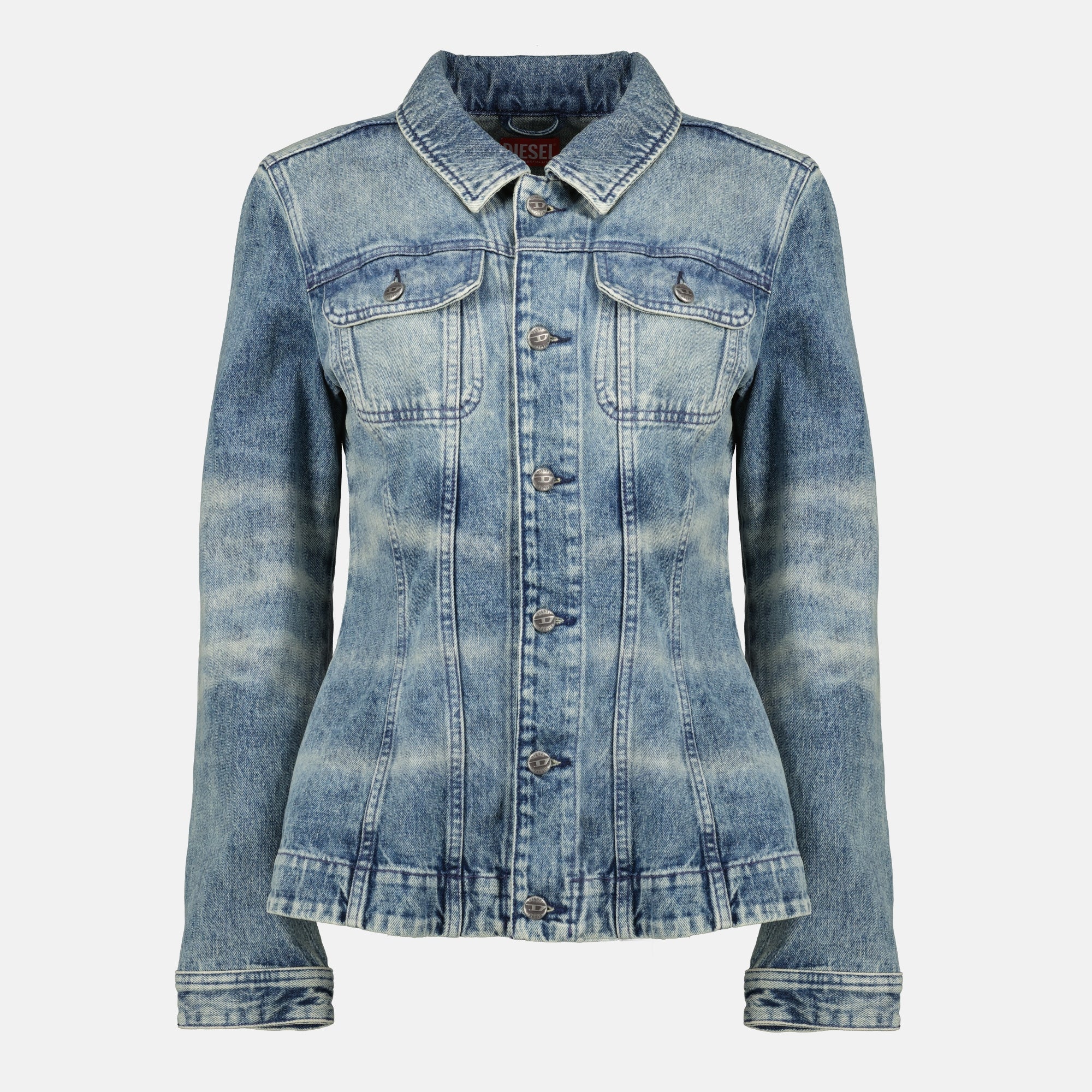denim shirt, Diesel clothing, Autumn-Winter collection, fitted shirt, women's denim fashion