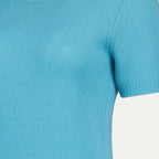 Image of Blue Short Sleeve Sweater by Prada for Women - Season Autumn-Winter 2024 - Product detail view 2