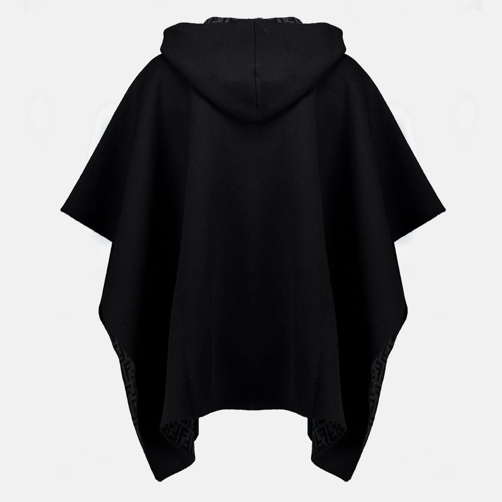 Poncho in Cachemire Nero