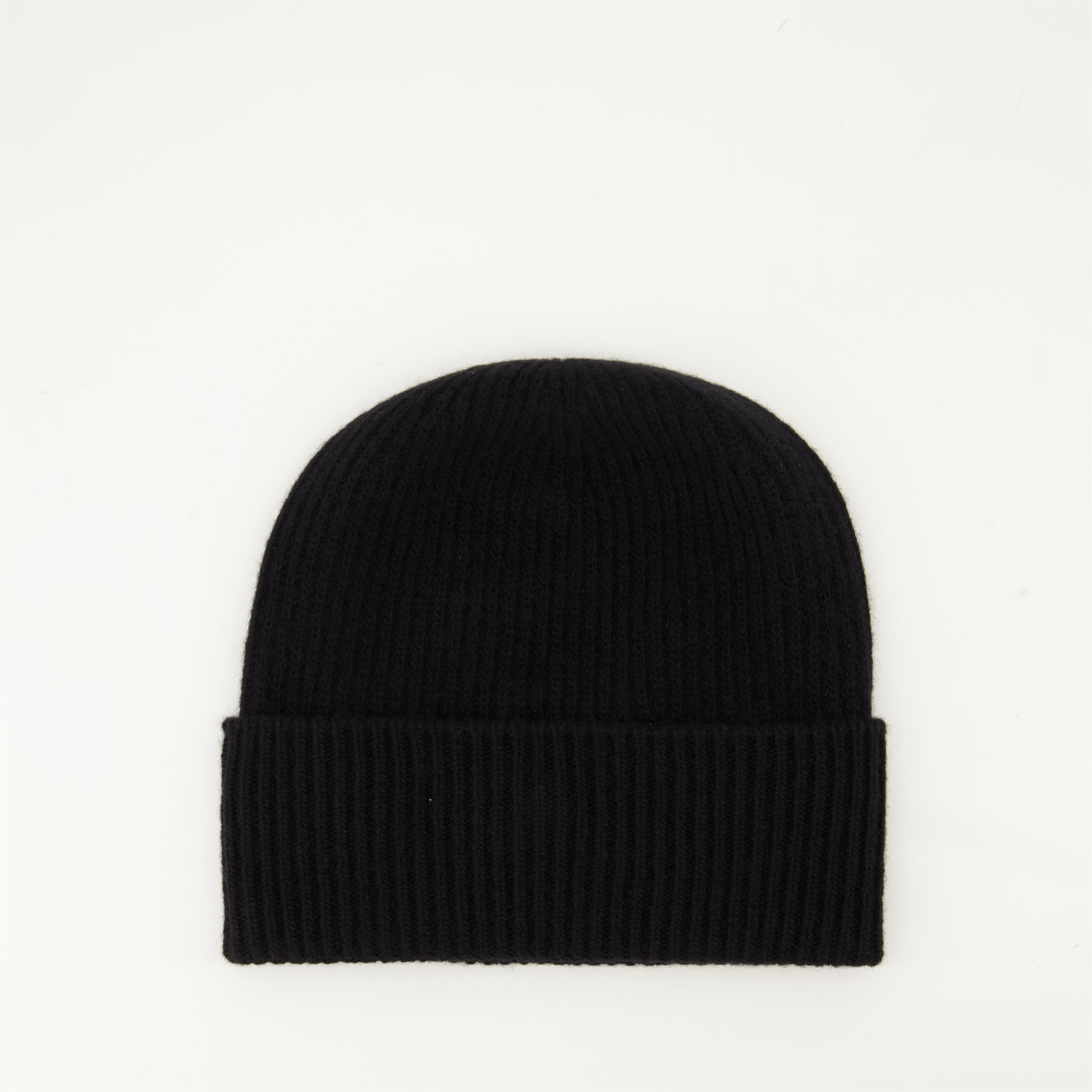 Moncler beanie, wool cashmere hat, winter accessory, black beanie, designer beanie
