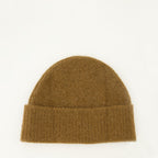 Ami de coeur beanie, brown knit beanie, luxury accessories, cold weather beanie, AMI Paris