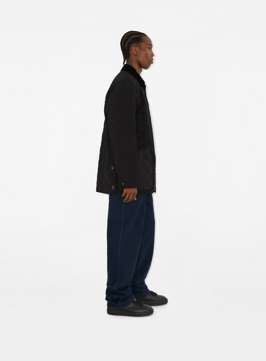 Quilted jacket, Burberry men's, black jacket, elegant jacket, Burberry jacket