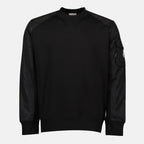Moncler sweatshirt, black cotton sweatshirt, Autumn-Winter 2025 fashion, designer casual wear, men's designer clothing