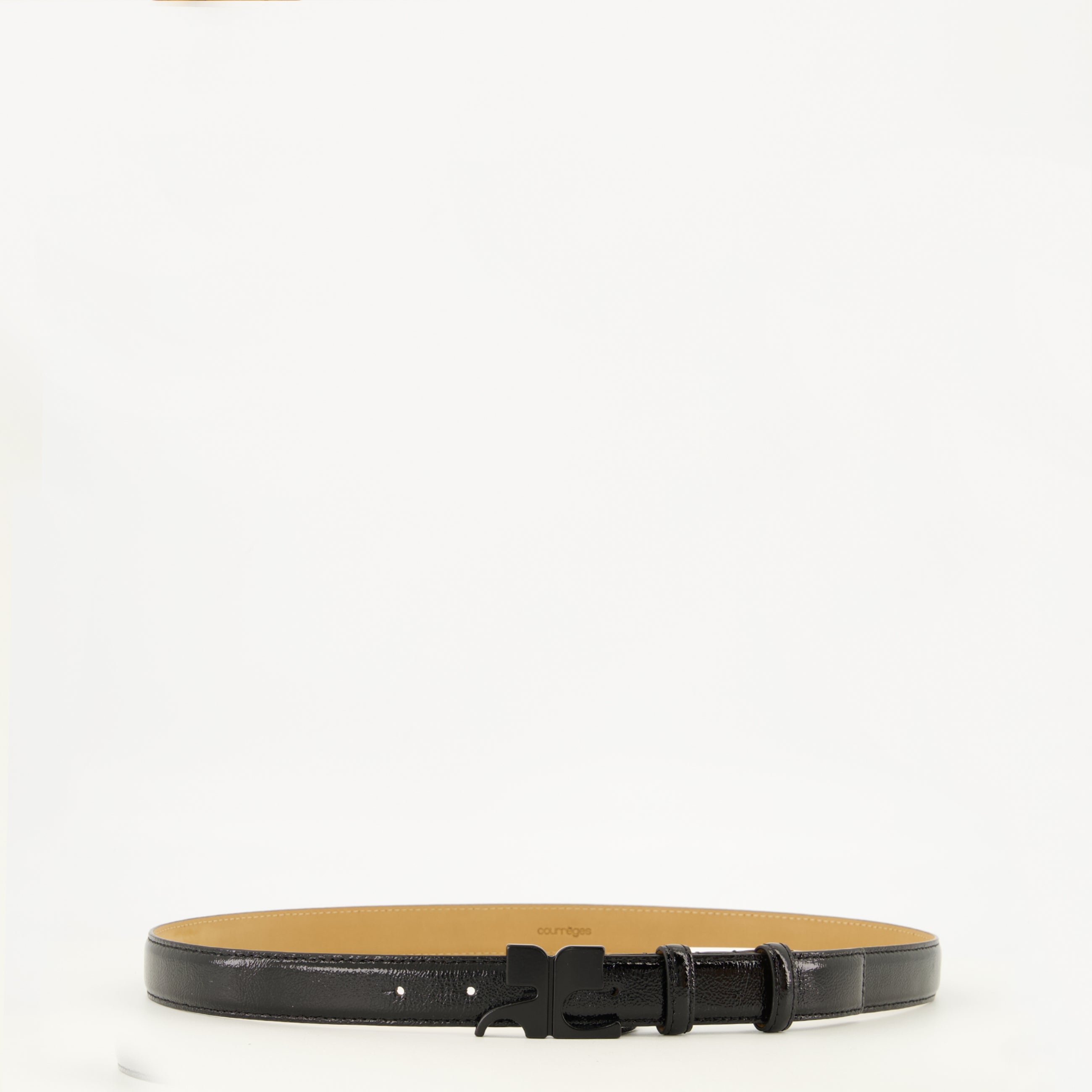 AC Belt in Black Patent Leather