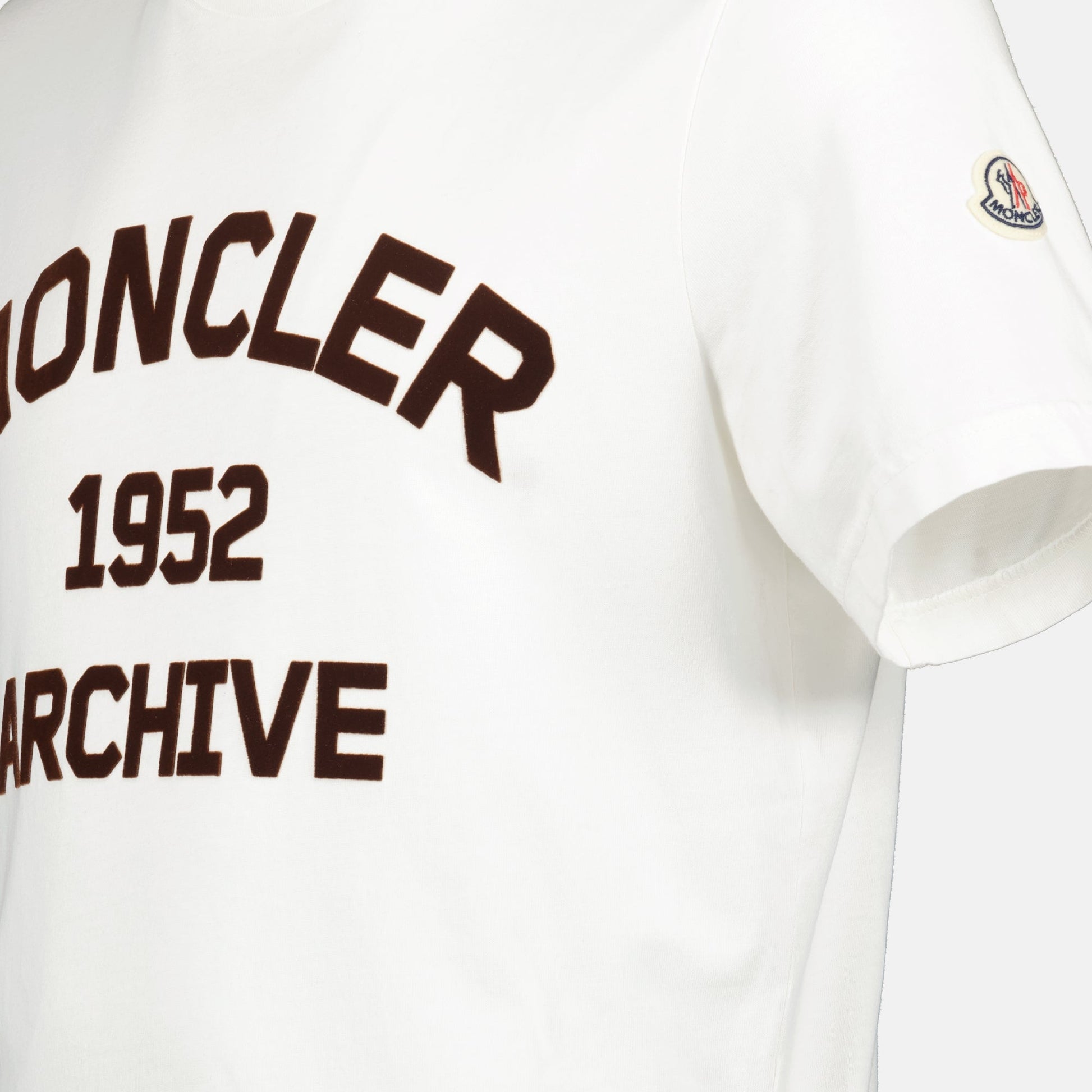 Moncler T-Shirt, White T-Shirt, Printed T-Shirt, Men's Fashion, Autumn-Winter Collection