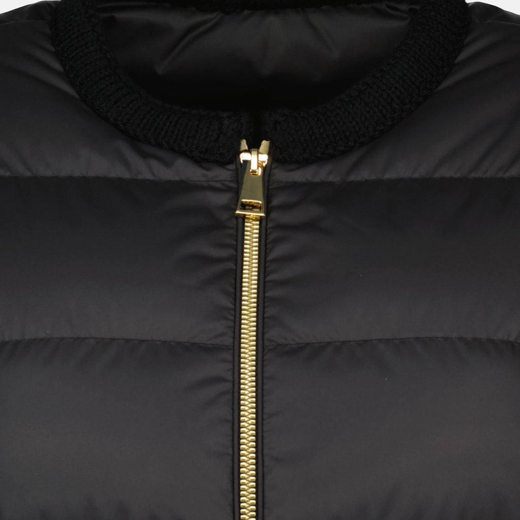 Mauvezin down jacket, Moncler black coat, Autumn-Winter collection 2025, designer down jacket, women's luxury outerwear