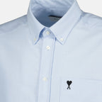 Ami PARIS의 남성용 Boxy Shirt Ami de Coeur Blue - 2026 봄-여름 시즌 - 제품 상세 보기 3 이미지