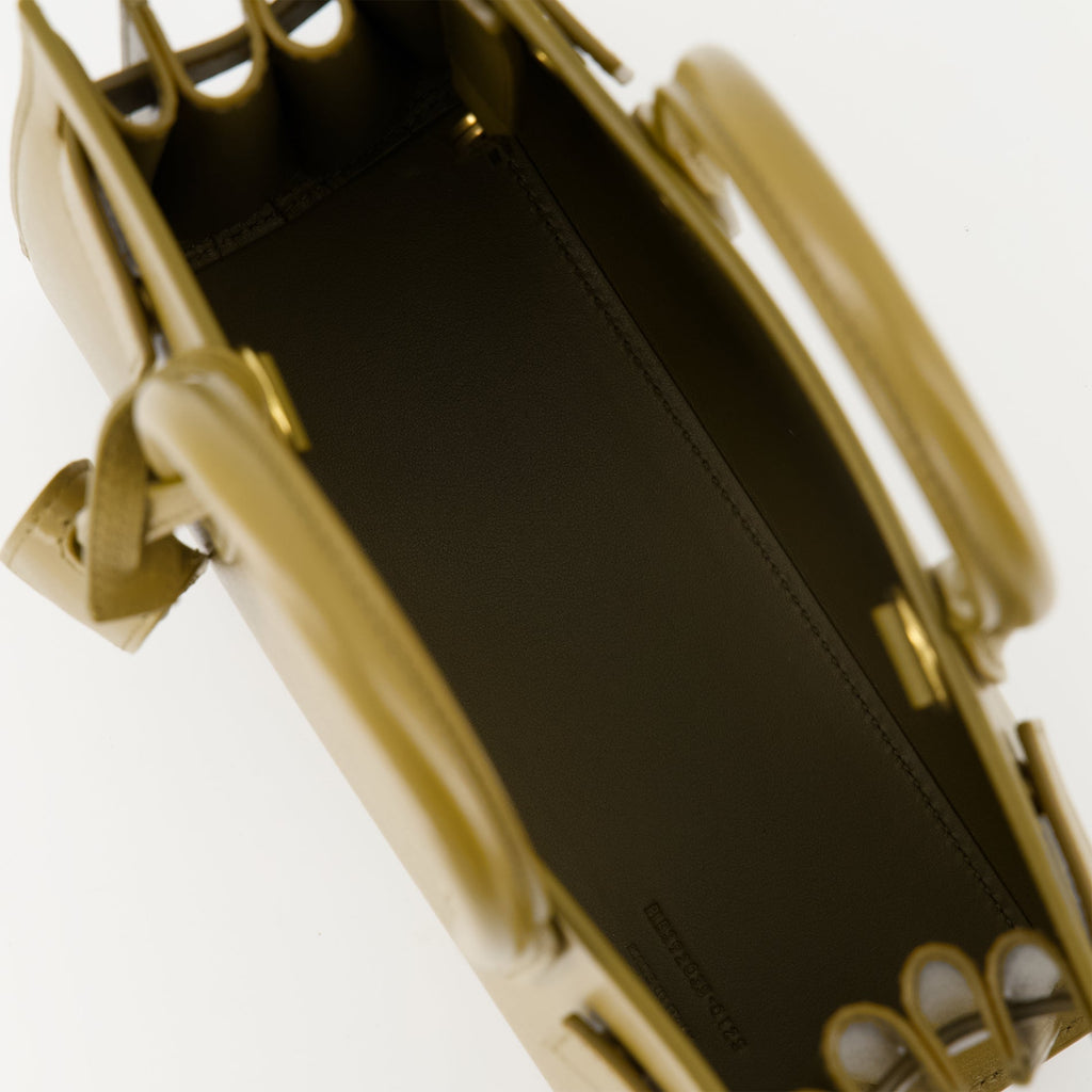 Nano Kaki Day Bag, Saint Laurent, grained leather bag, luxury fashion accessory, designer handbag