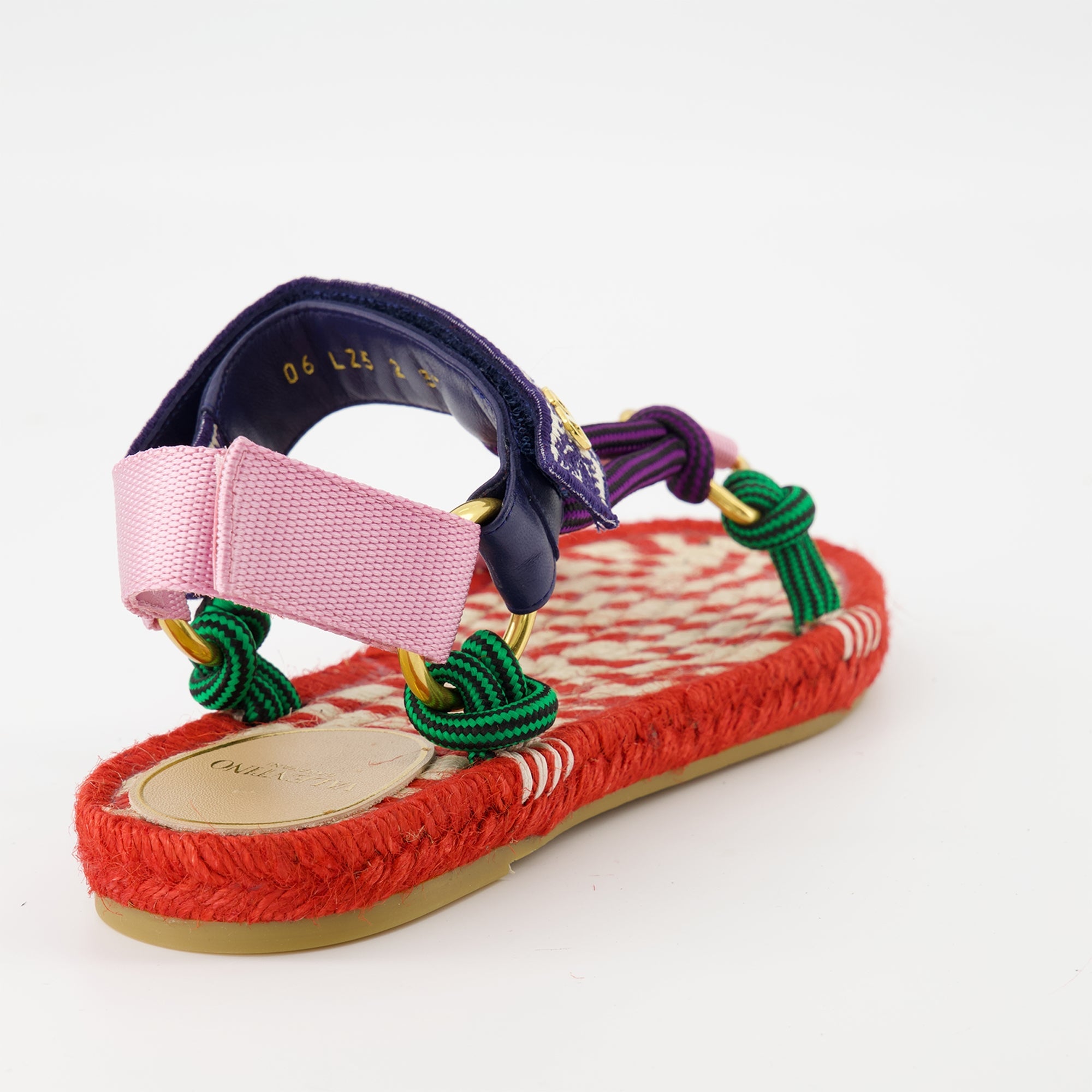 Lake Powell sandals, Valentino Garavani, multicolor print, comfortable sandals, adjustable Velcro straps