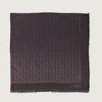 Purple Shawl, FF Pattern Scarf, Wool and Silk Wrap, Elegant Women's Scarf, Autumn Winter Collection