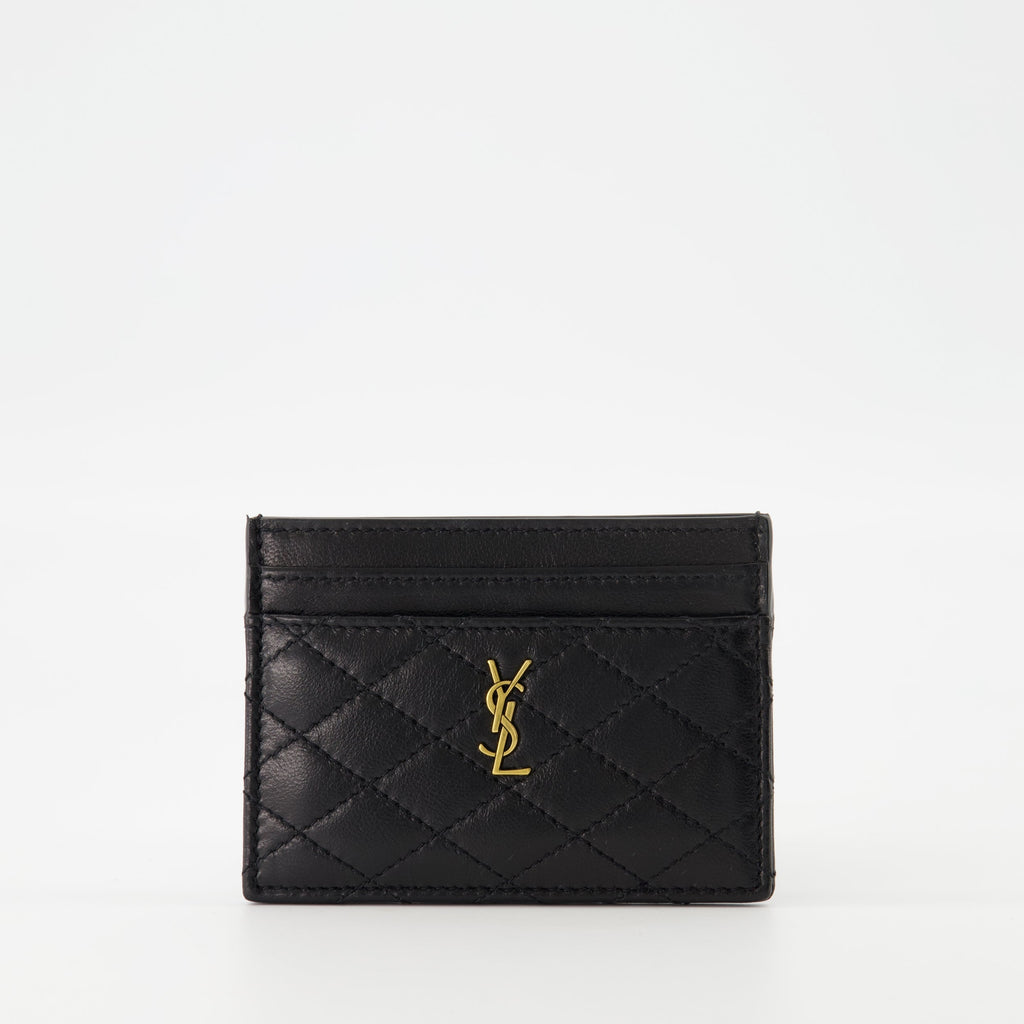 card holder, Cassandre, Saint Laurent, grained leather, luxury accessory