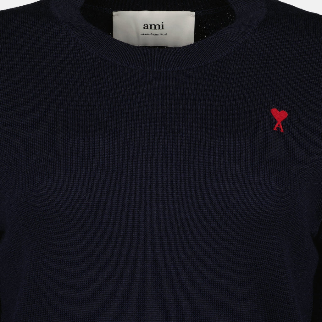 女性用Ami PARISのAmi de coeurネイビープル、2025年秋冬シーズンの画像 - ディテールビュー8