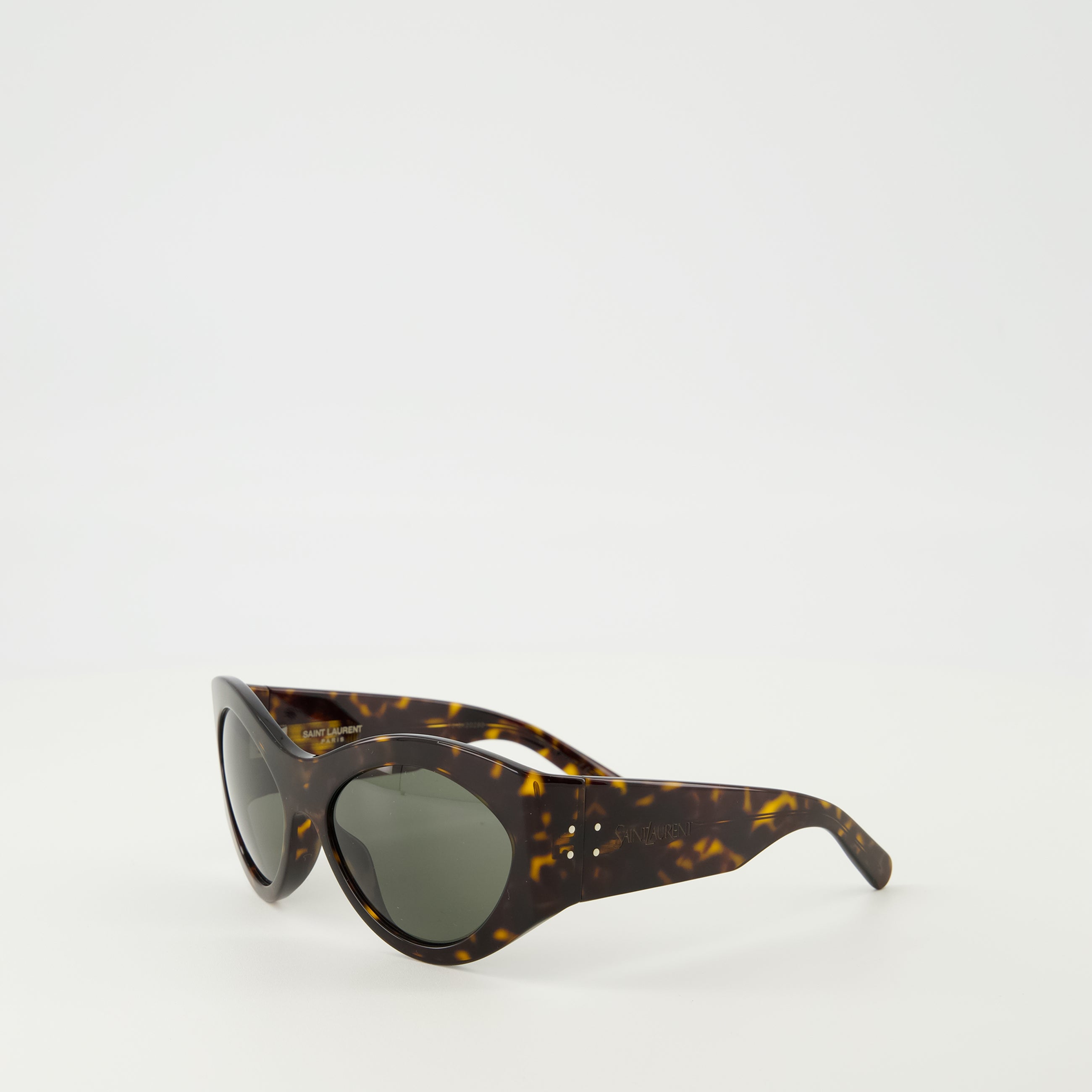 Saint Laurent Unisex Dark Havana Sunglasses! Saint Laurent SL 775 002 Cat Eye Sunglasses Havana - eye-oo.com main image 4