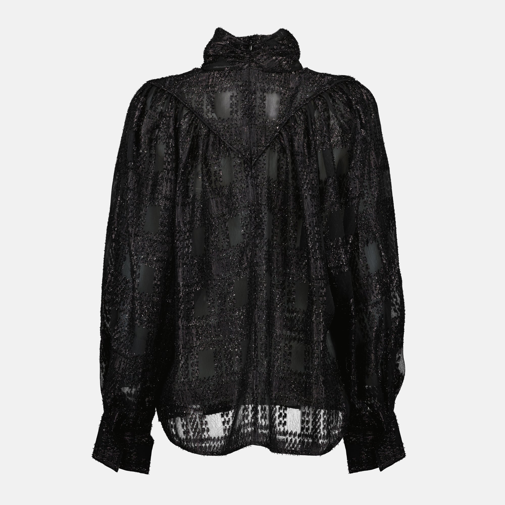 metallic top, Iro clothing, autumn winter fashion, long sleeve top, lurex fabric