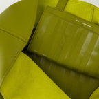 green tote bag, AMI Paris bag, unisex tote, leather handbag, stylish accessory