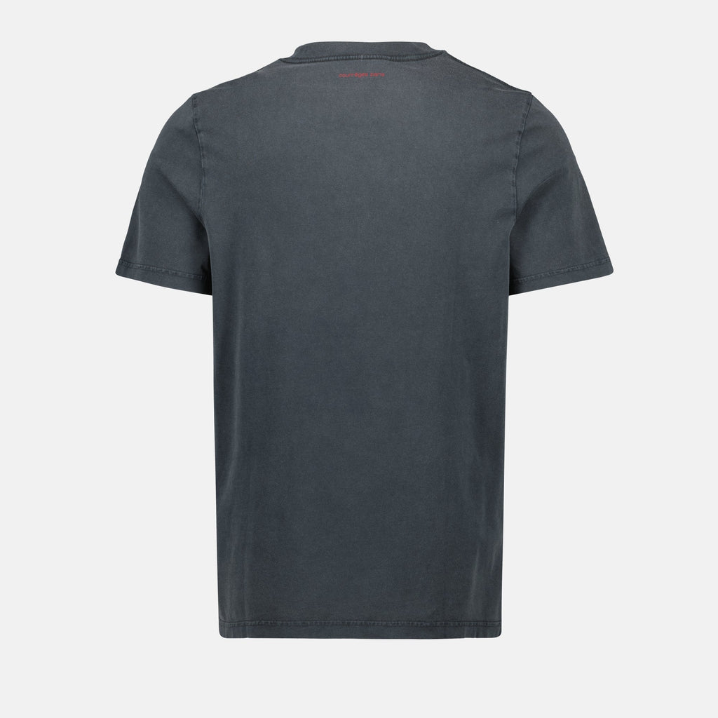 distressed T-shirt, Courrèges, logo tee, casual wear, spring-summer collection