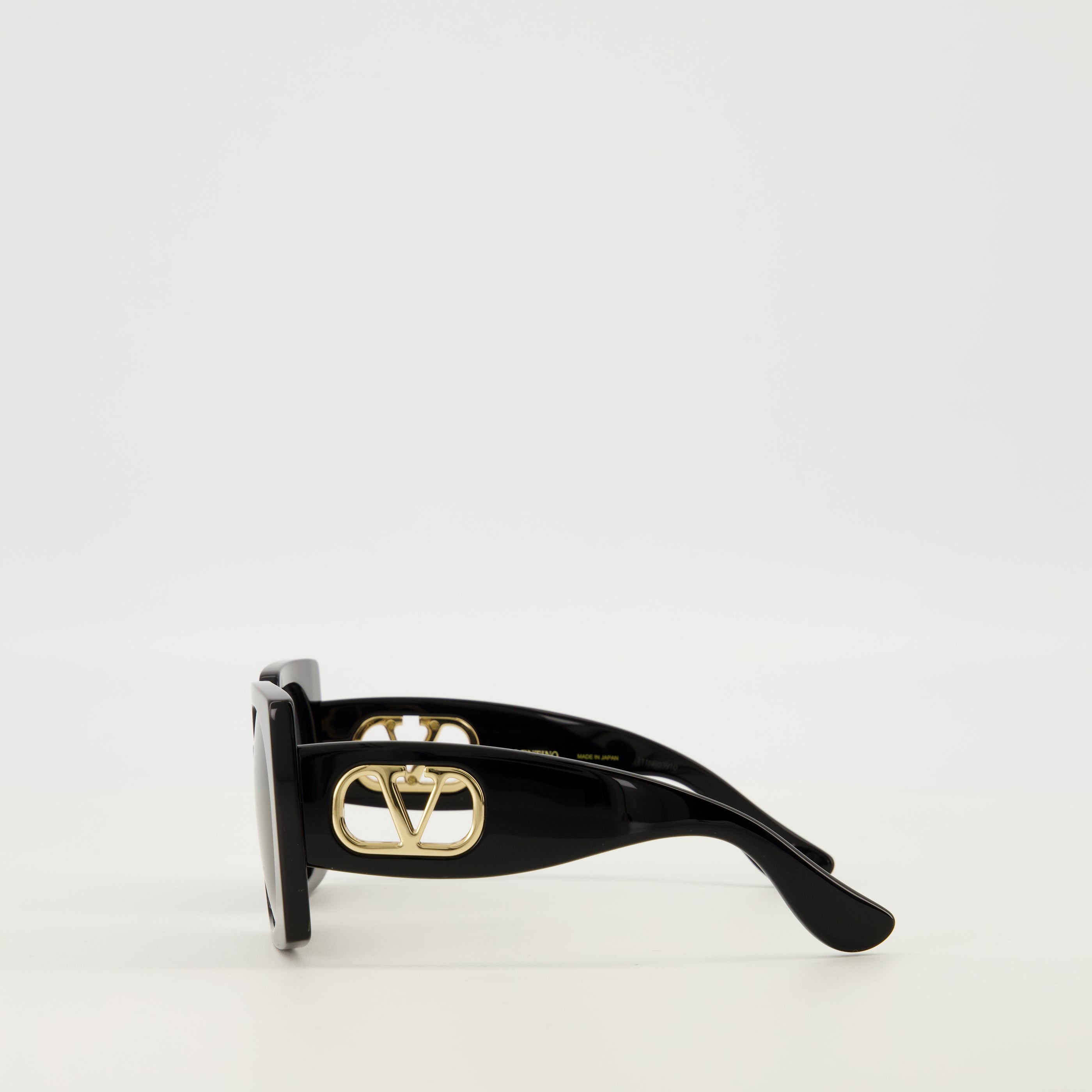 Rectangle Black Vlogo Sunglasses