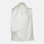 Image of Top Loe Blanc de Khaite - by Khaite for Women - Season Spring-Summer 2026 - Front View