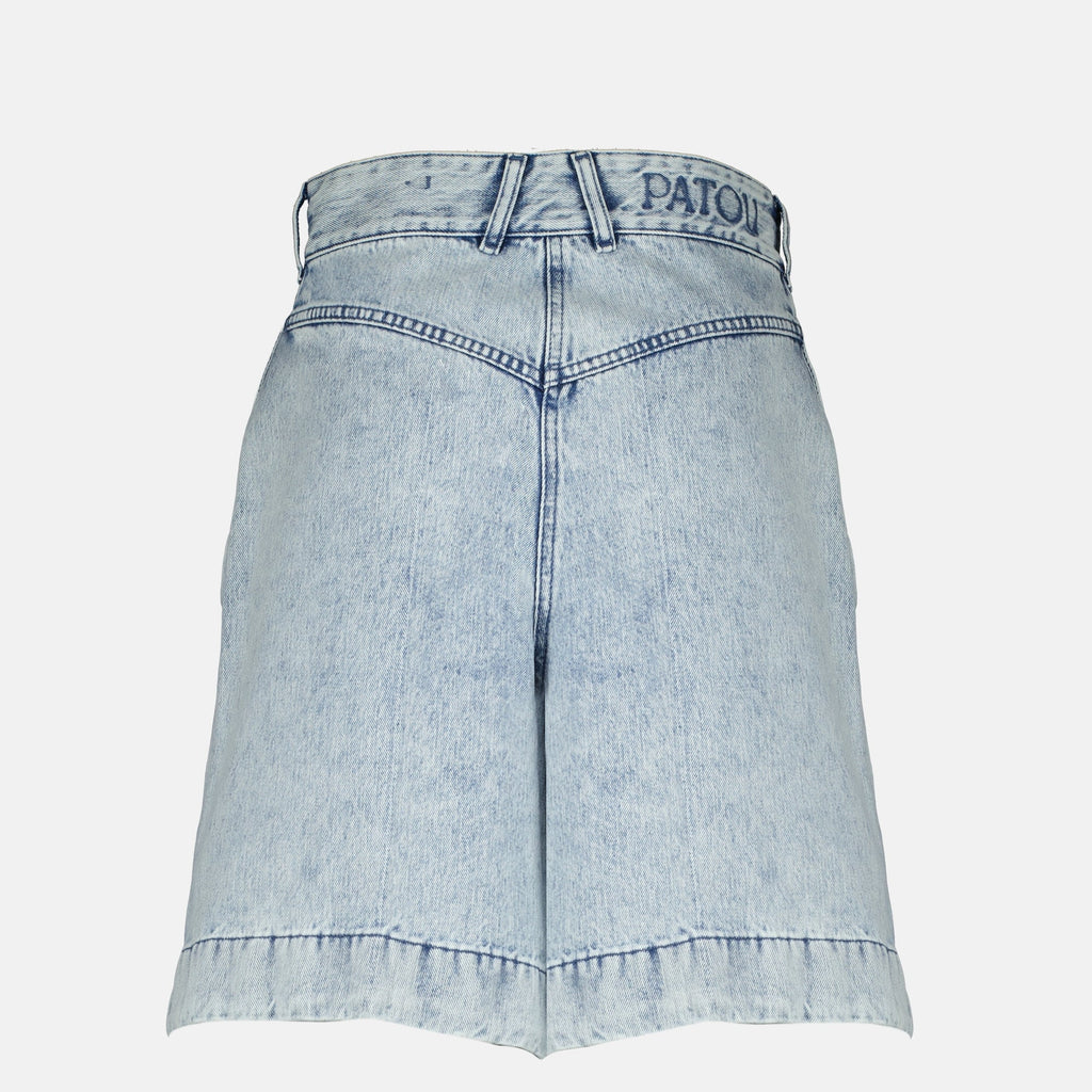 Bilde av blå denim bermudashorts fra Patou for kvinner - Sesong Vår-Sommer 2026 - Bakvisning