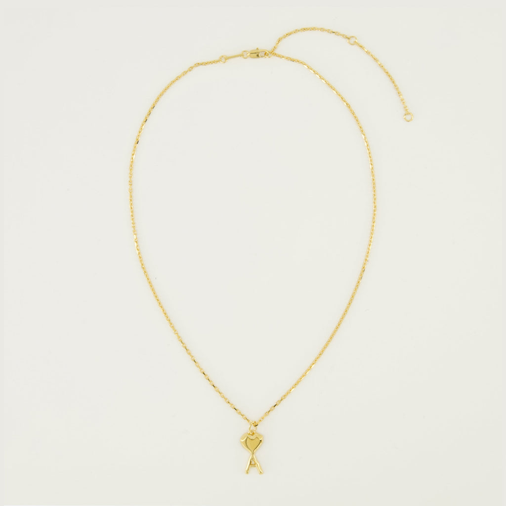 Image of Collier ami de coeur doré by Ami PARIS for Unisex - Season Spring-Summer 2026 - Front View