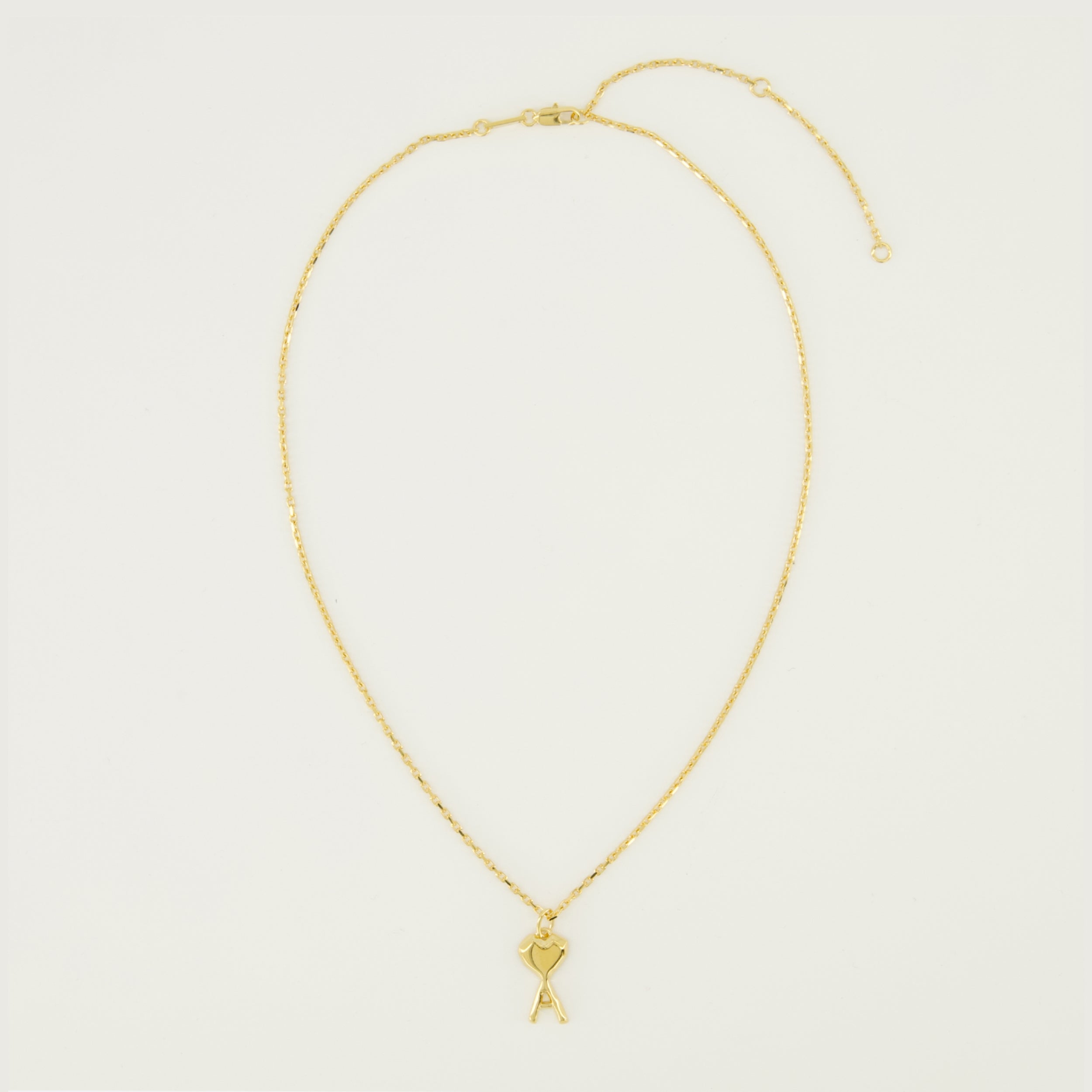 Image of Collier ami de coeur doré by Ami PARIS for Unisex - Season Spring-Summer 2026 - Front View