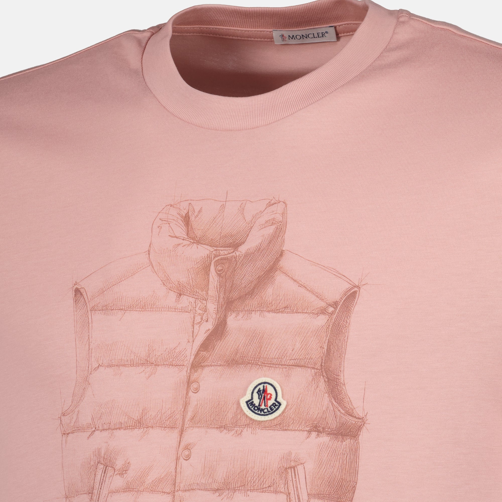 Pink Doudoune Print T-Shirt