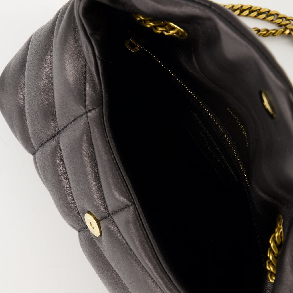 Saint Laurent bag, Puffer toy, Lambskin accessory, Luxury handbag, Chic shoulder bag