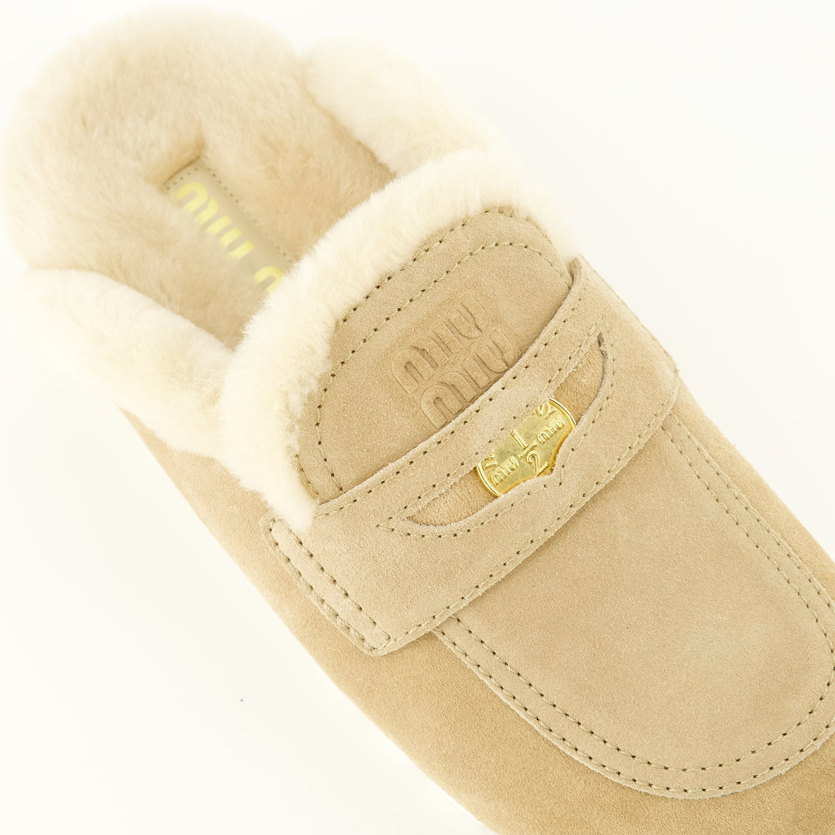 Beige Fell-Mules