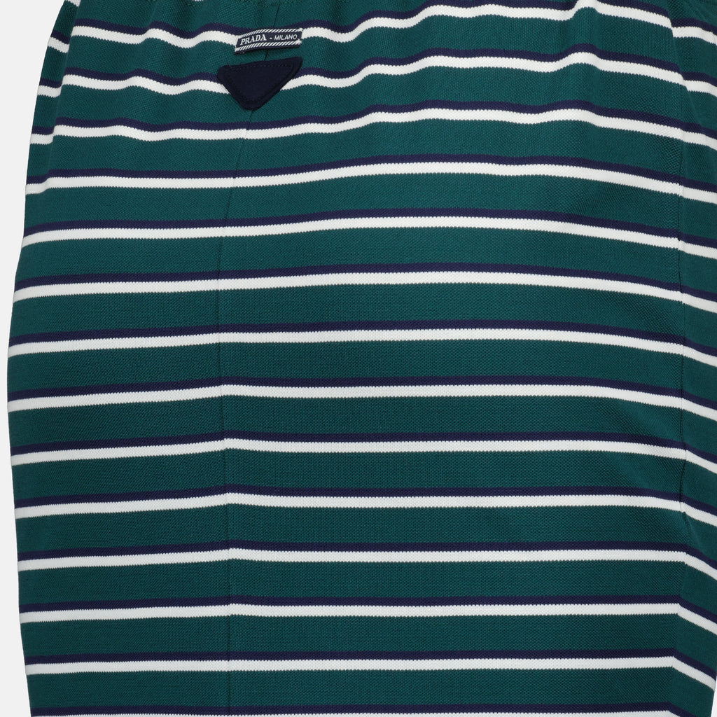 striped pencil skirt, cotton skirt, adjustable waist skirt, designer skirt, Spring-Summer fashion