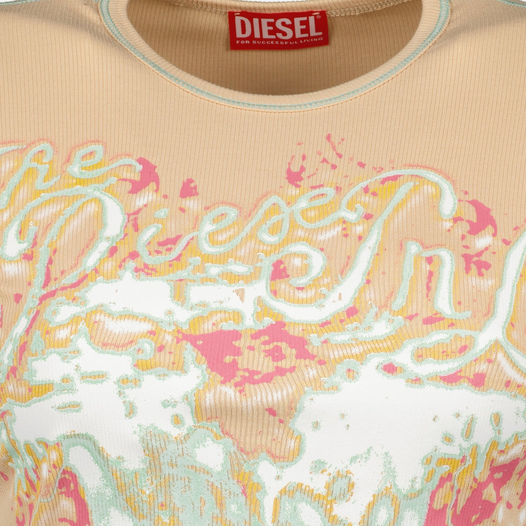 Bild des rosa T-Shirts Brenda von Diesel für Frauen - Saison Frühling-Sommer 2026 - Detailansicht 2
