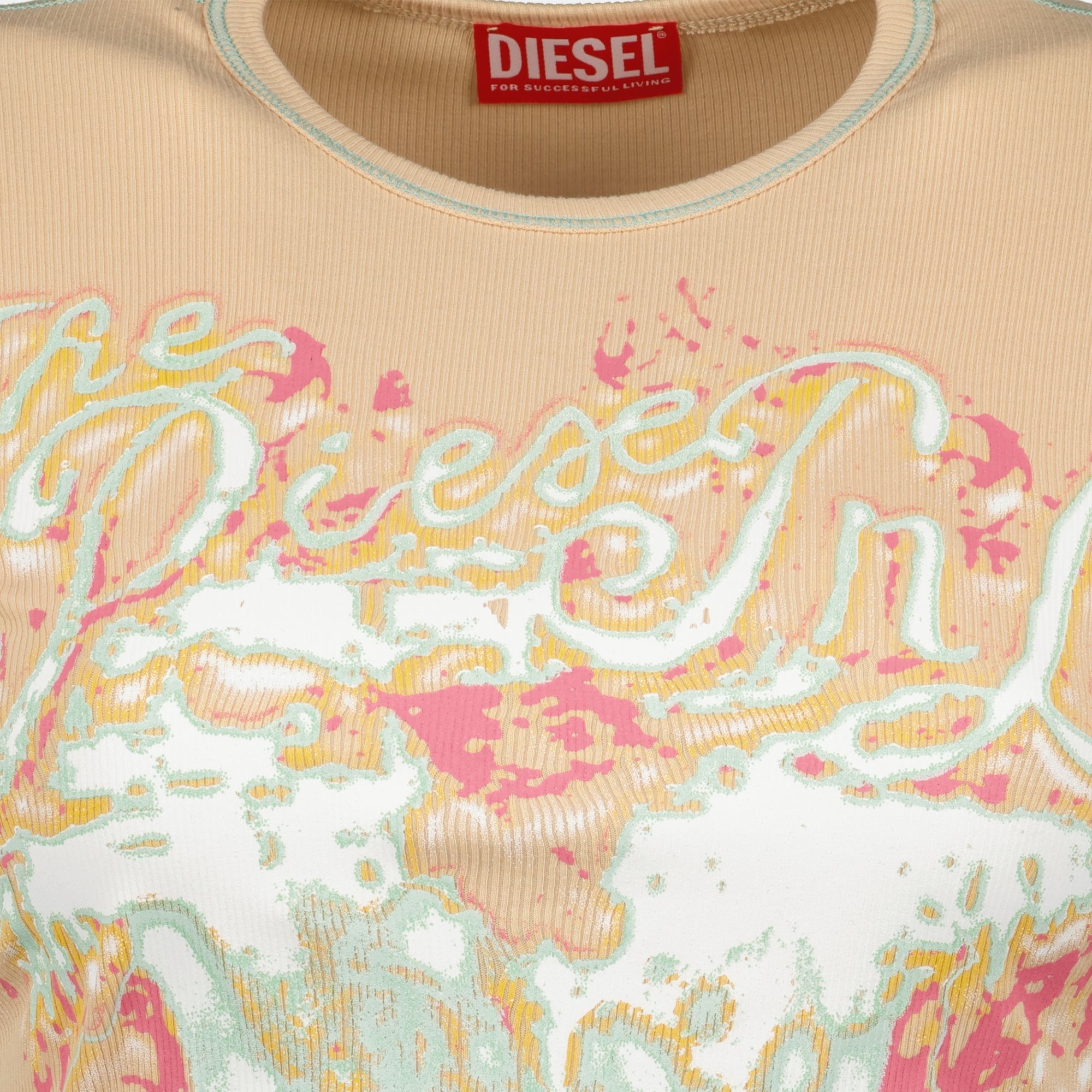 Image du top t-brenda rose par Diesel pour Femmes - Saison Printemps-Été 2026 - Détail 2