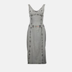 denim effect dress, Diesel dress, midi dress, Spring-Summer 2025, casual dress