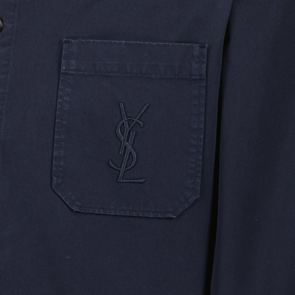 Immagine di una camicia in cotone di Saint Laurent per uomo - Stagione Primavera-Estate 2026 - Dettaglio 1