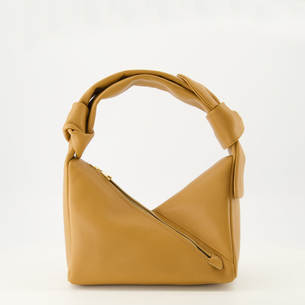 Image of Brown Leather Patou Bag by Patou for Women - Season Spring-Summer 2026 - Back View