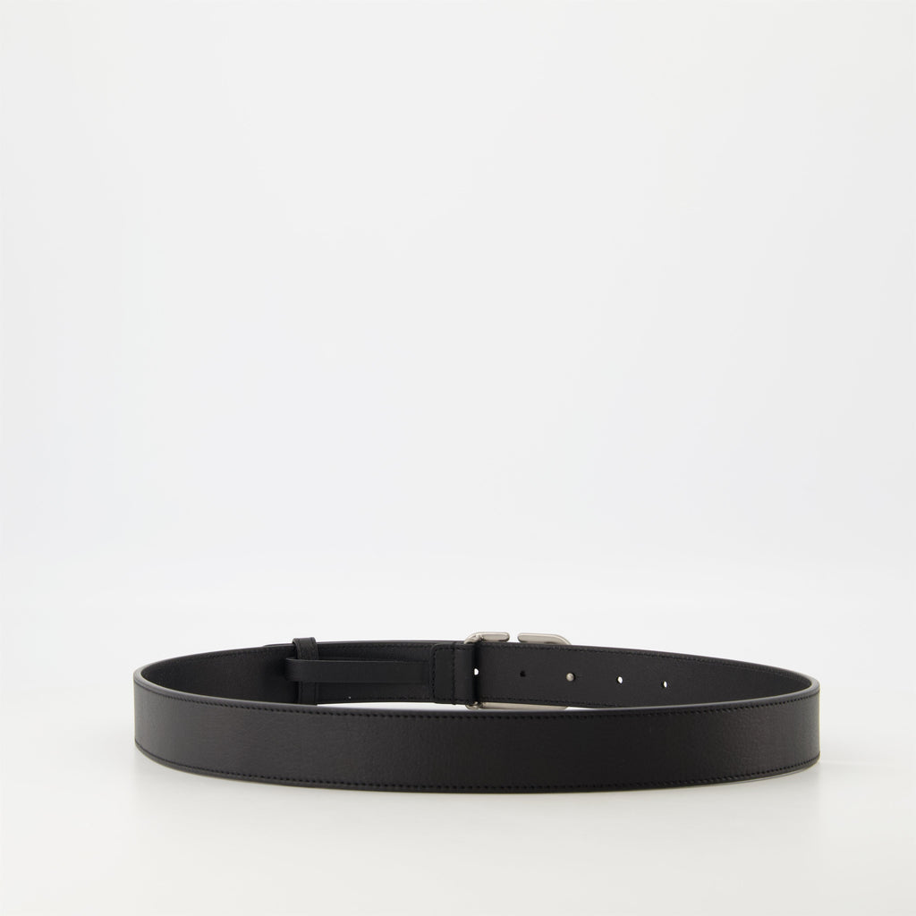 VLogo belt, Valentino Garavani belt, black leather belt, designer accessories, luxury belts