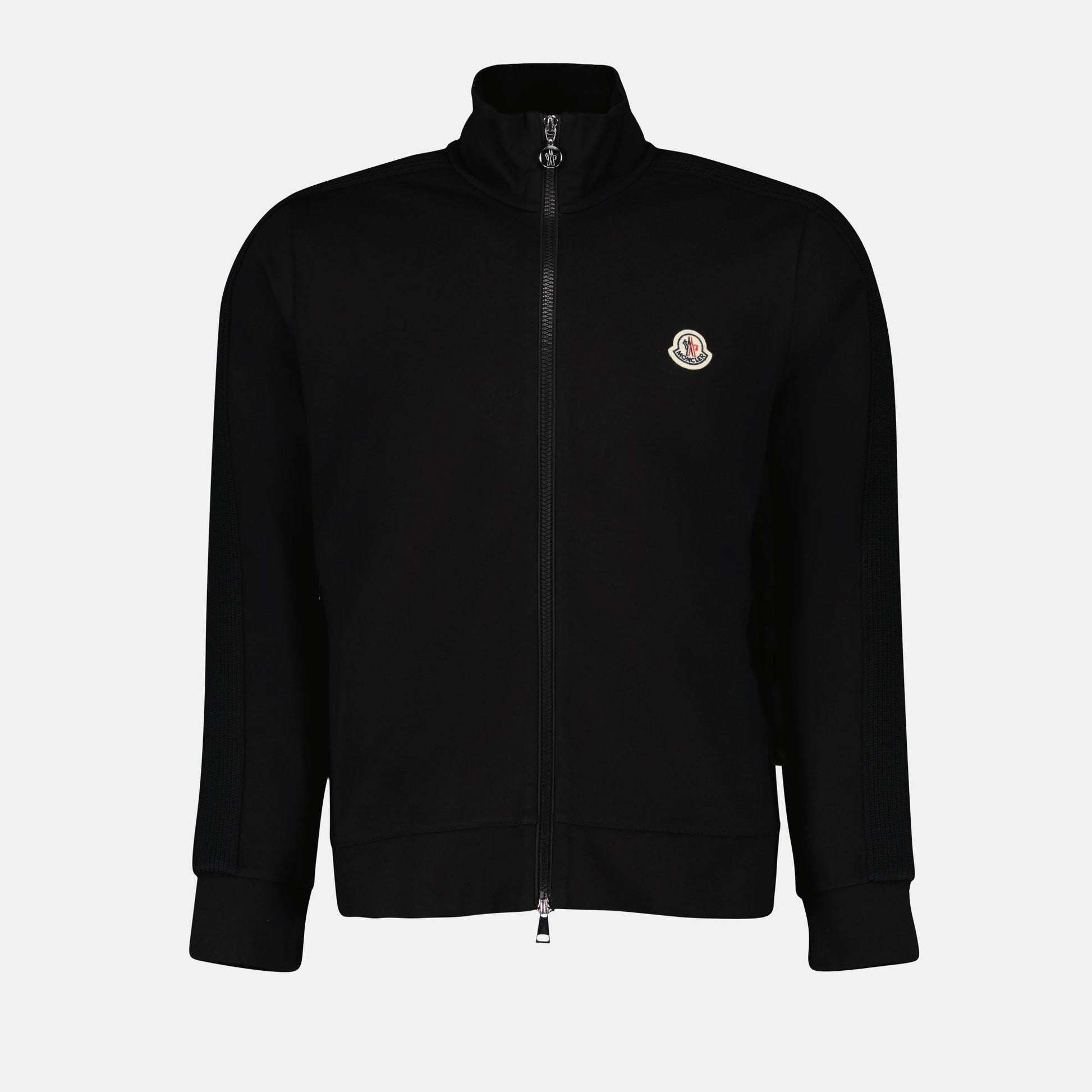 Luxury jacket, Black wool jacket, Moncler jacket, High-end outerwear, Fashion forward jacket