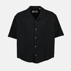 oversized shirt, Ami Paris shirt, black shirt, contemporary fashion, cotton shirt