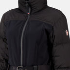 Moncler Grenoble ski suit, black ski suit, waterproof ski wear, women's ski outfit, luxury winter apparel