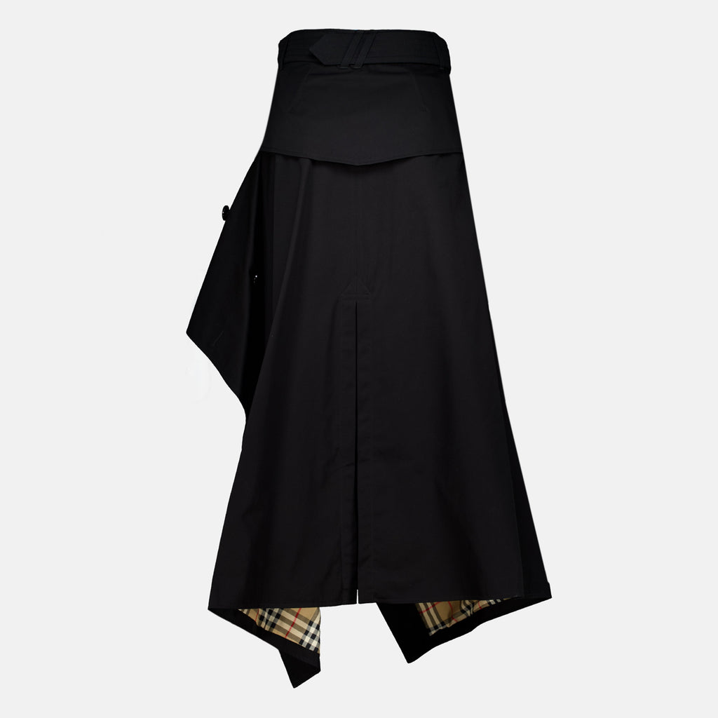 Asymmetrical Trench Skirt