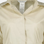 Immagine della camicia in popeline beige di Max Mara per donne - Stagione primavera-estate 2026 - Dettaglio Vista 2