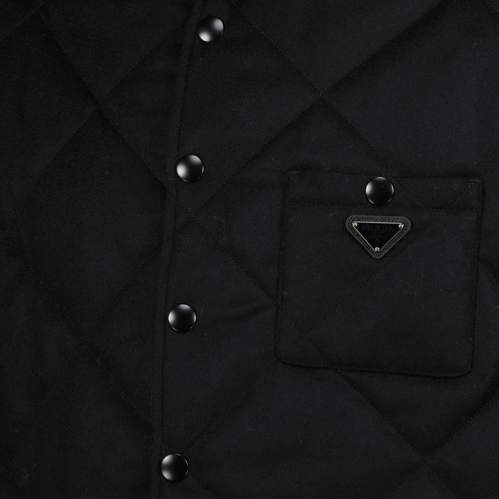 Prada jacket, quilted wool jacket, classic collar jacket, men's outerwear, fall winter 2025