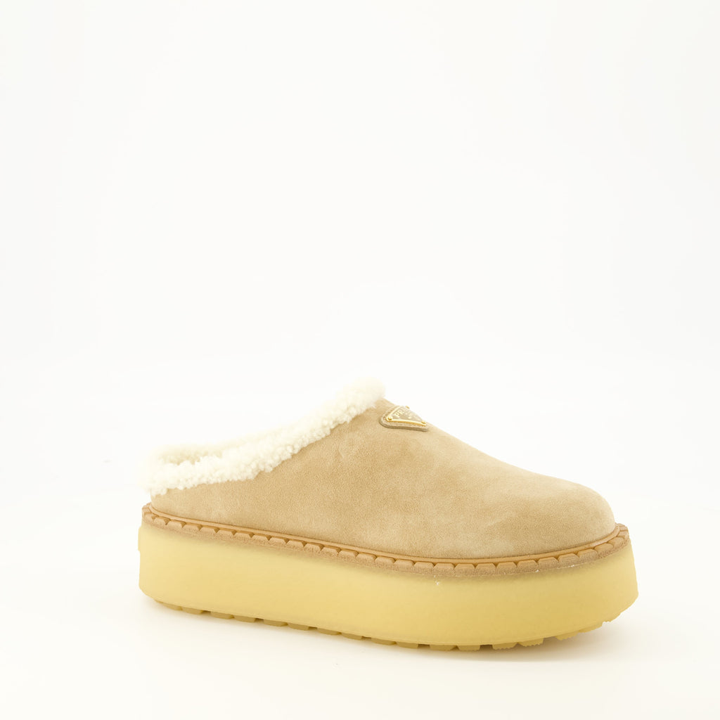Mules de Ante Beige