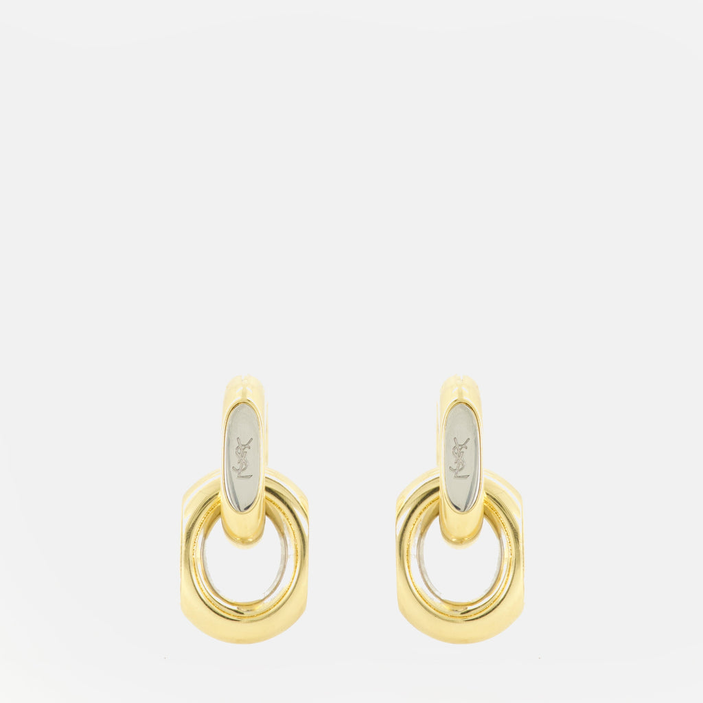 Orecchini Metallici Doppio Anello