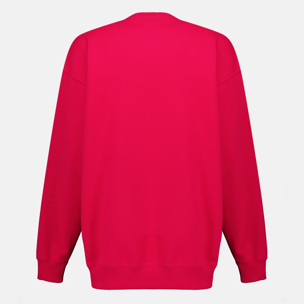 Rosa sweatshirt i bomullsfleece