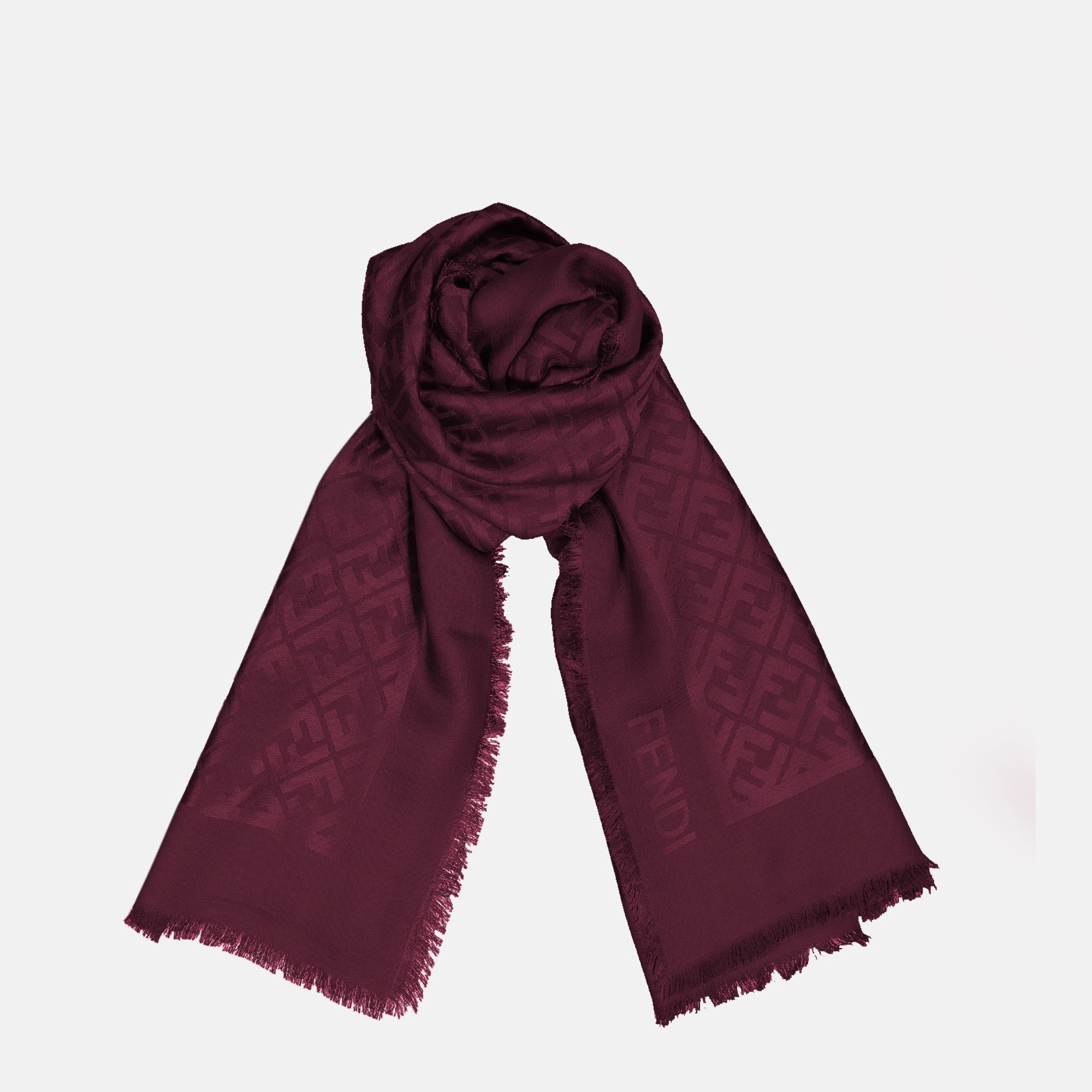 Bilde av Châle FF Bordeaux av Fendi for kvinner - Sesong Vår-Sommer 2026 - Bakvinkel