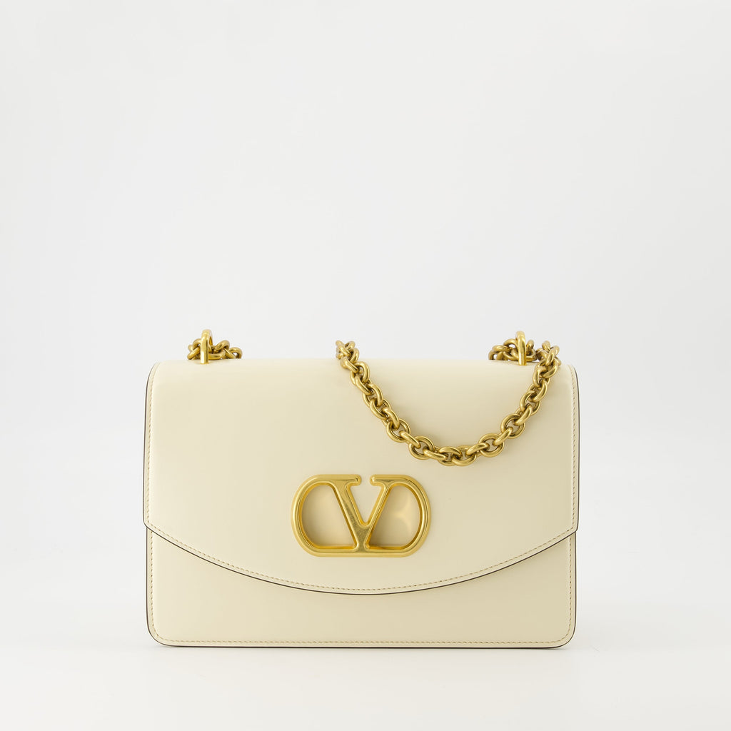 VLogo Vain bag, Valentino Garavani, off-white leather bag, designer handbag, luxury accessories