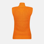 Image of Ribbed Design Zip Vest by Mm6 for Women - Season Spring-Summer 2025 - Product detail view 1
